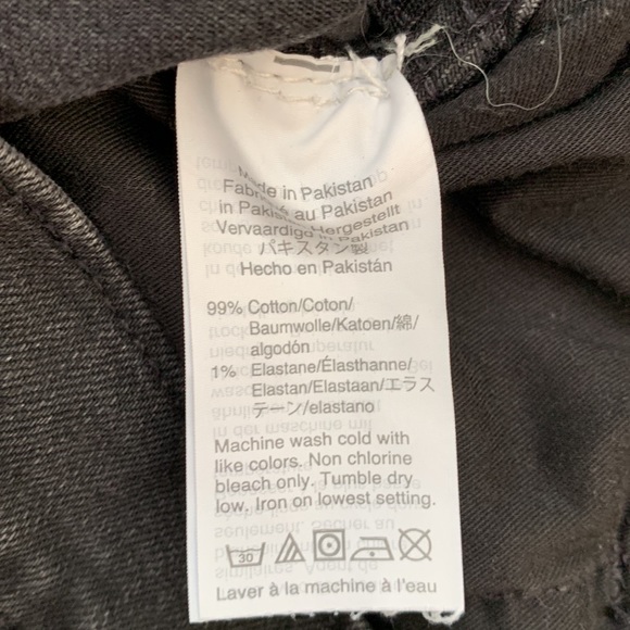 Madewell Washed Black Denim Mini Skirt Womens Size 26 High Rise Button Front - Picture 6 of 9